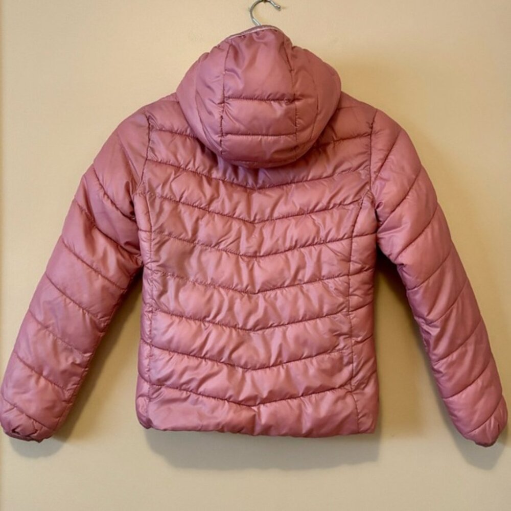 *SOLD*| H&M| Girl’s Rose Pink Warm Puffer Jacket w/Removable Hood Size 8-10 - Picture 2 of 7